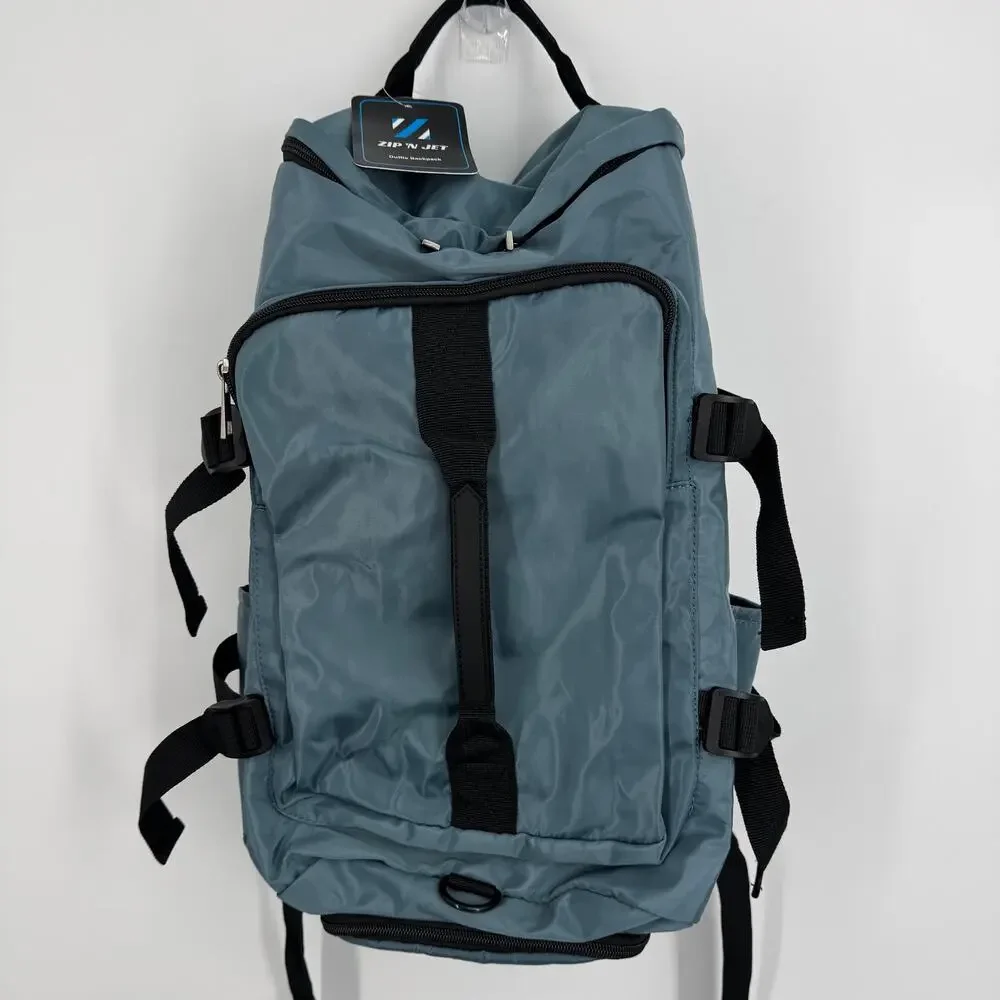 Zip 'N Jet duffle backpack convertible water and stain resistant lightweight NEW